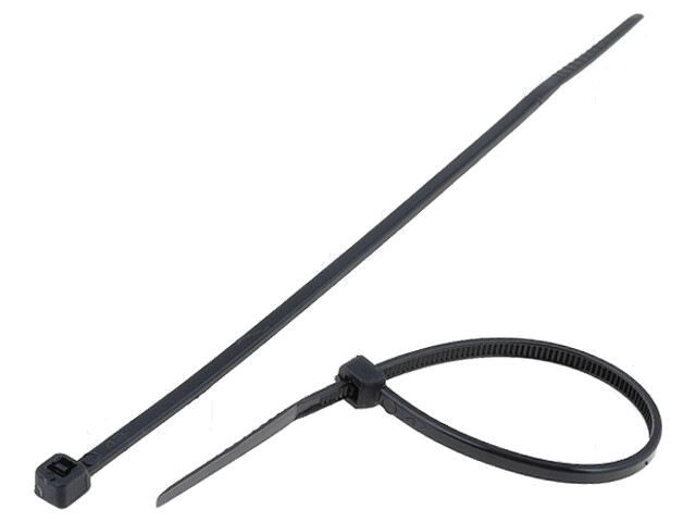 Kabelbinder; L: 120mm; W: 2,5mm; polyamide; 78,5N; zwart; Ømax: 30mm Kabelbinder; L: 120mm; W: 2,5mm; polyamide; 78,5N; zwart; Ømax: 30mm